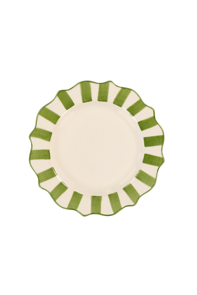 anna_nina_green_stripe_side_breakfast_plate_scallop_my_uncles_house