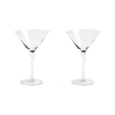 &KLEVERING-AMSTERDAM-CURLY-MARTINI-GLASS-CLEAR