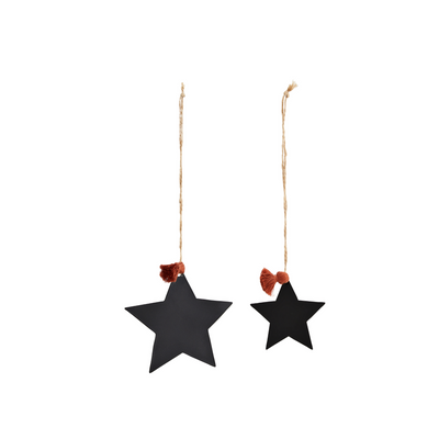madam-stoltz-hanging-black-stars-rustic-tassel-CHRISTMAS