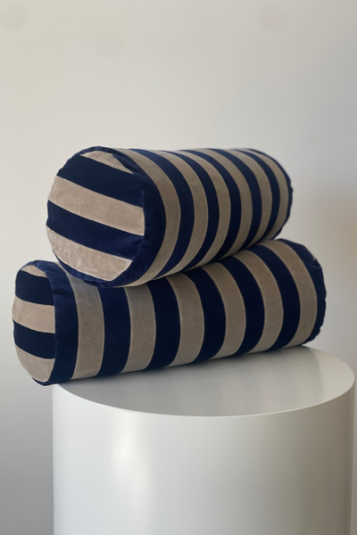     my_uncles_house_christina_lundsteen_blue_stripe_cushion